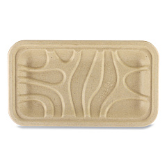World Centric Fiber Trays, 1-Compartment, 8.3 x 4.9 x 0.7, Natural, 500/Carton (TRSC17S)
