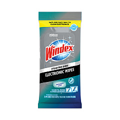 Windex Electronics Cleaner, 7 x 10, Neutral Scent, 25 Wipes (319248EA)