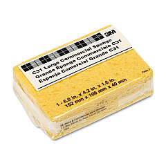 3M Commercial Cellulose Sponge, Yellow, 4.25 x 6, 1.6" Thick, Yellow (C31)