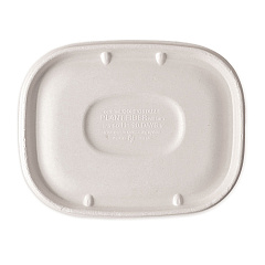 World Centric Fiber Lids for Fiber Containers, 8.9 x 6.9 x 0.4, Natural, Paper, 400/Carton (CTLSCU3LF)