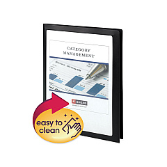 Smead Frame View Poly Two-Pocket Folder, 100-Sheet Capacity, 11 x 8.5, Clear/Black, 5/Pack (87705)