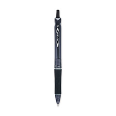 Pilot Acroball Colors Advanced Ink Ballpoint Pen, Retractable, Medium 1 mm, Black Ink, Black Barrel, Dozen (31810)