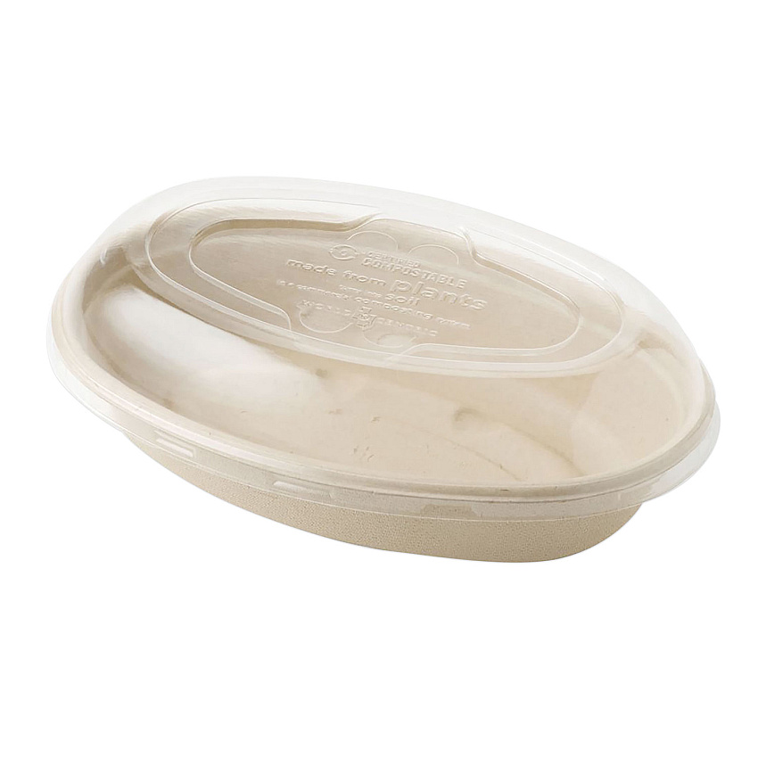 World Centric PLA Lids for Fiber Burrito Bowls, 8" Diameter, Clear, 400/Carton (BOLCSUBBS)