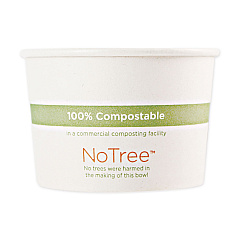 World Centric No Tree Paper Bowls, 12 oz, 4.4" Diameter x 2.5"h, Natural, 500/Carton (BOSU12)