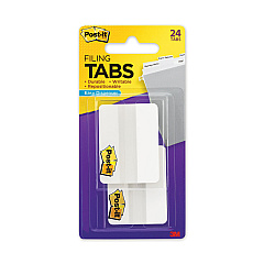 Post-it Tabs Tabs, 1/5-Cut Tabs, White, 2" Wide, 24/Pack (70005080844)