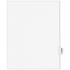 Avery-Style Preprinted Legal Side Tab Divider, Exhibit H, Letter, White, 25/Pack, (1378) (01378)