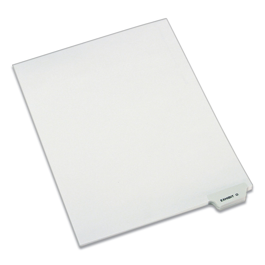 Avery-Style Preprinted Legal Bottom Tab Dividers, Exhibit O, Letter, 25/Pack (12388)