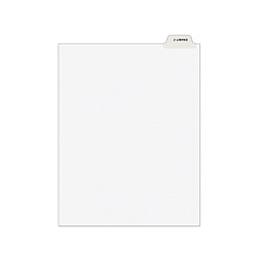 Avery-Style Preprinted Legal Bottom Tab Divider, Exhibit F, Letter, White, 25/PK (11945)