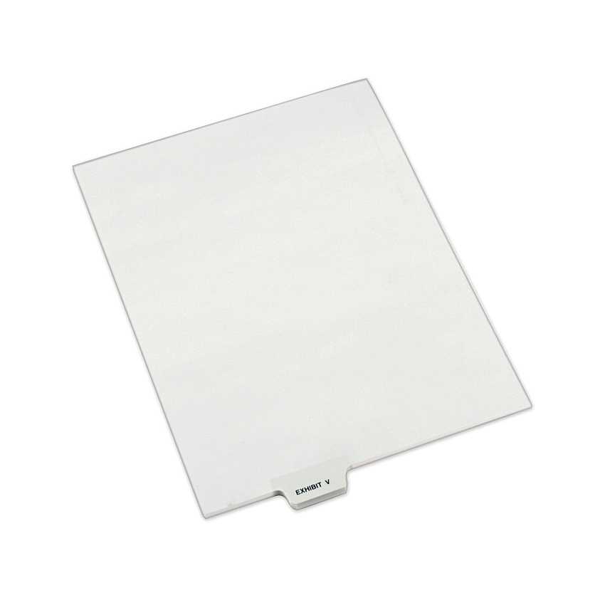 Avery-Style Preprinted Legal Bottom Tab Dividers, Exhibit V, Letter, 25/Pack (12395)