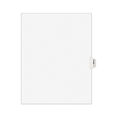 Avery-Style Preprinted Legal Side Tab Divider, Exhibit F, Letter, White, 25/Pack, (1376) (01376)