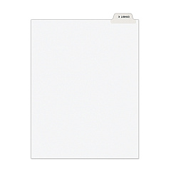Avery-Style Preprinted Legal Bottom Tab Divider, Exhibit K, Letter, White, 25/PK (11950)