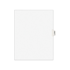Avery-Style Preprinted Legal Side Tab Divider, Exhibit E, Letter, White, 25/Pack, (1375) (01375)