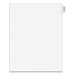 Avery-Style Preprinted Legal Side Tab Divider, Exhibit A, Letter, White, 25/Pack, (1371) (01371)