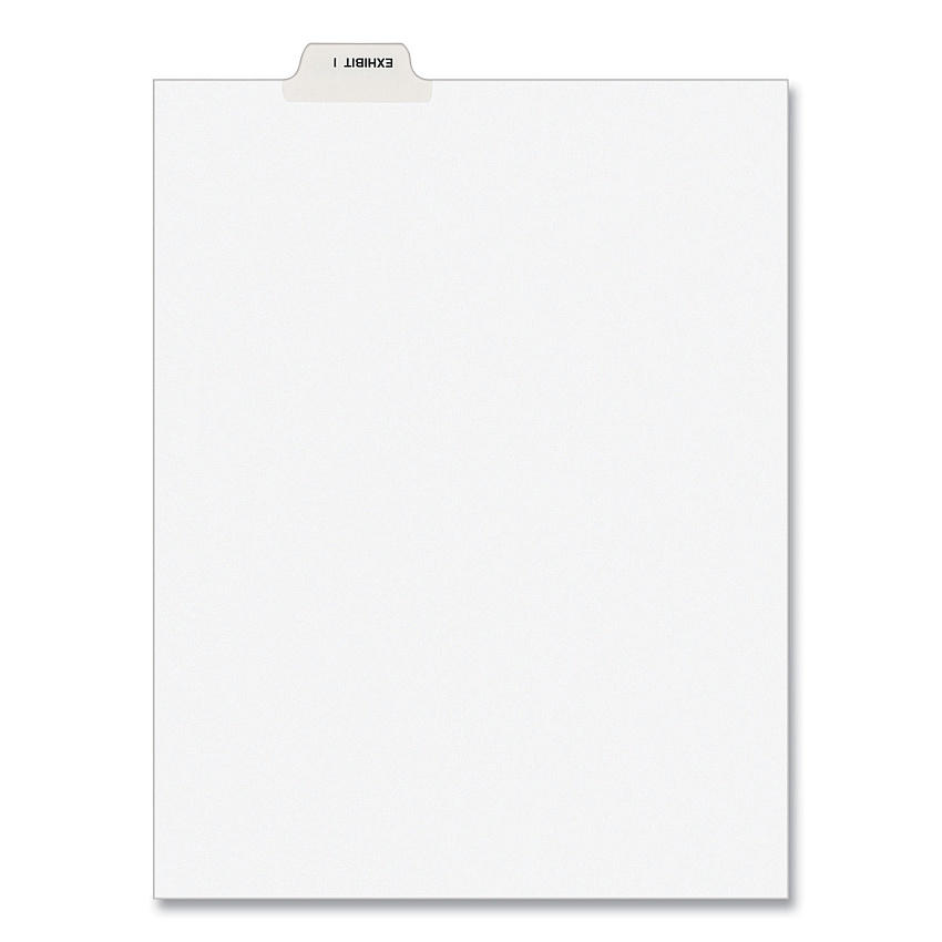 Avery-Style Preprinted Legal Bottom Tab Divider, Exhibit I, Letter, White, 25/PK (11948)