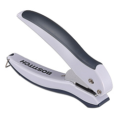 Bostitch 10-Sheet EZ Squeeze One-Hole Punch, 1/4" Hole, Gray (2402)