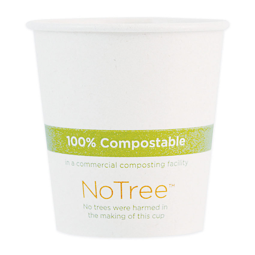World Centric NoTree Paper Hot Cups, 6 oz, Natural, 1,000/Carton (CUSU6)