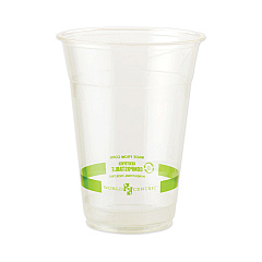 World Centric PLA Clear Cold Cups, 20 oz, Clear, 1,000/Carton (CPCS20)