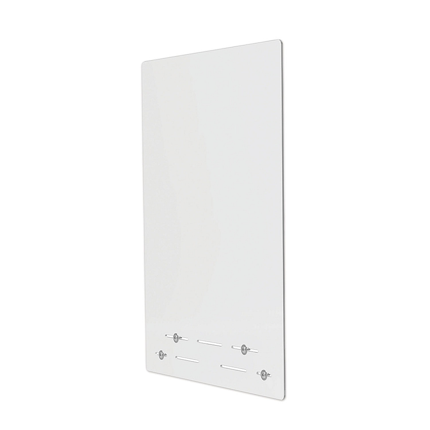 deflecto Mounting Safety Barrier with Full Shield, 23.75" x 31.75", Acrylic, Clear, 2/Carton (PBCMA2331F)