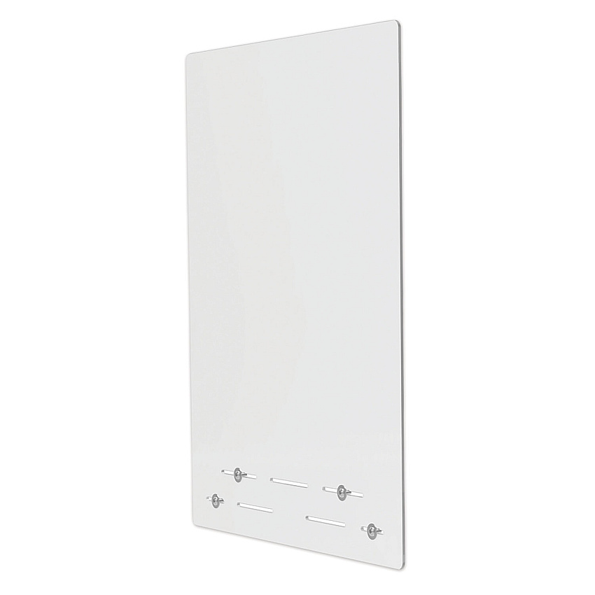deflecto Mounting Safety Barrier with Full Shield, 23.75" x 31.75", Polycarbonate, Clear, 2/Carton (PBCMPC2331F)