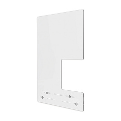 deflecto Mounting Safety Barrier with Side Pass Thru, 23.75" x 31.75", Acrylic, Clear, 2/Carton (PBCMA2331S)