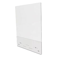 deflecto Mounting Safety Barrier with Full Shield and Brace, 31.5" x 38", Acrylic, Clear, 2/Carton (PBCMA3138FB)