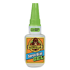 Gorilla Super Glue Gel, 0.53 oz, Dries Clear, 4/Carton (7807301CT)