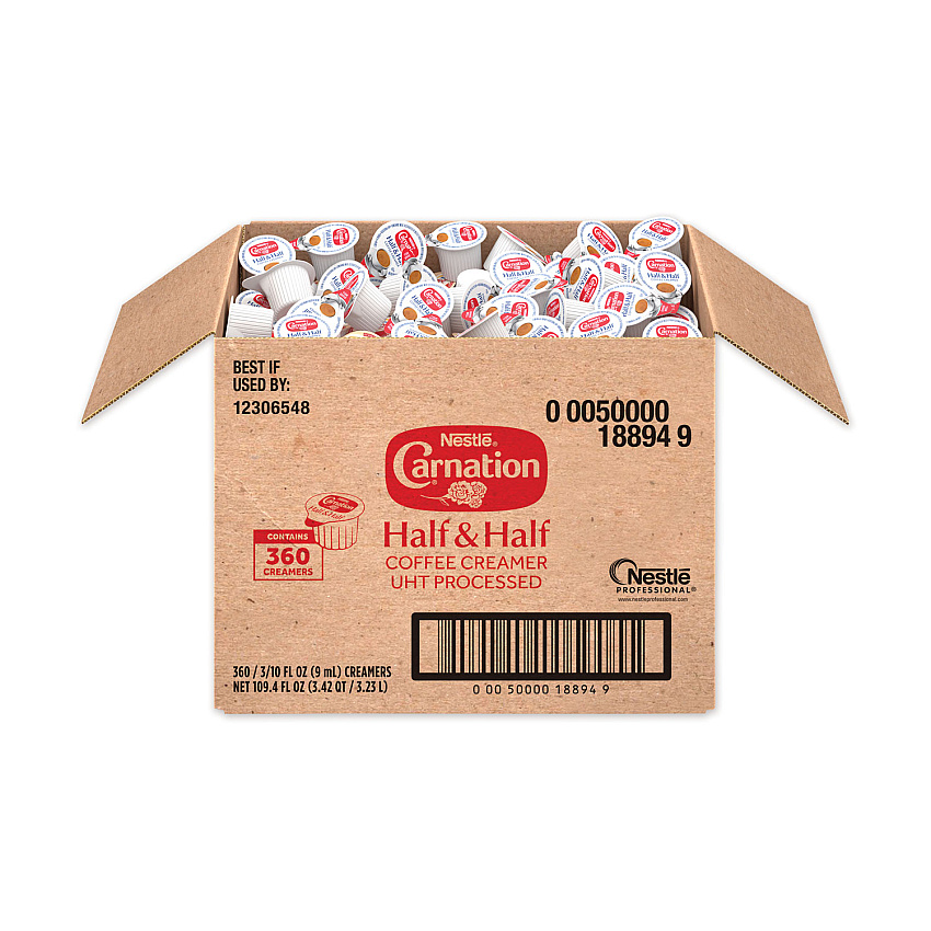 Carnation Half and Half, 0.304 oz Cups, 360/Carton (18894)