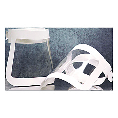 SCT Face Shield, 20.5 to 26.13 x 10.69, One Size Fits All, White/Clear, 225/Carton (51SHLD100)