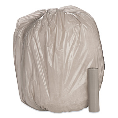 AbilityOne 8105015171379, SKILCRAFT Low Density Trash Can Liners, 45 gal, 1 mil, 40" x 46", Gray, 40/Box