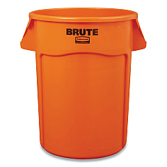 Rubbermaid Commercial Brute Round Containers, 32 gal, Orange (2119308)