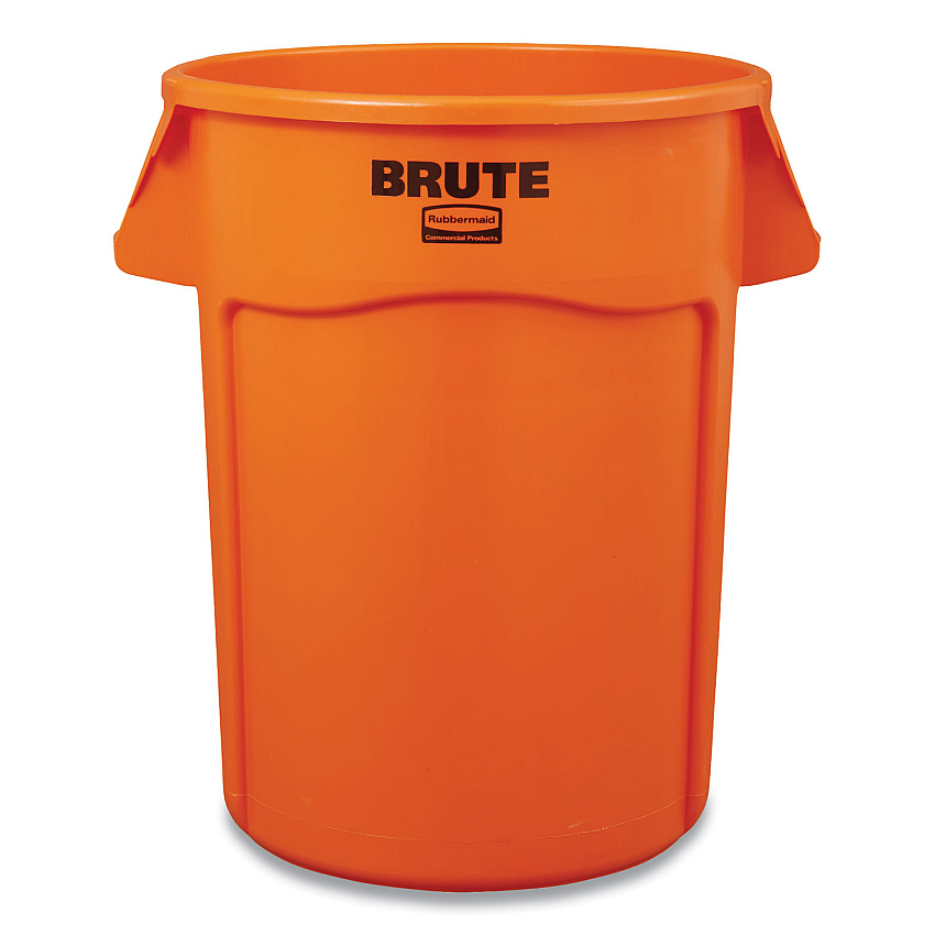 Rubbermaid Commercial Brute Round Containers, 32 gal, Orange (2119308)