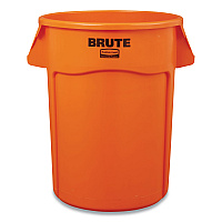Rubbermaid Commercial Brute Round Containers, 44 gal, Orange (2119307)