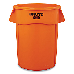 Rubbermaid Commercial Brute Round Containers, 44 gal, Orange (2119307)