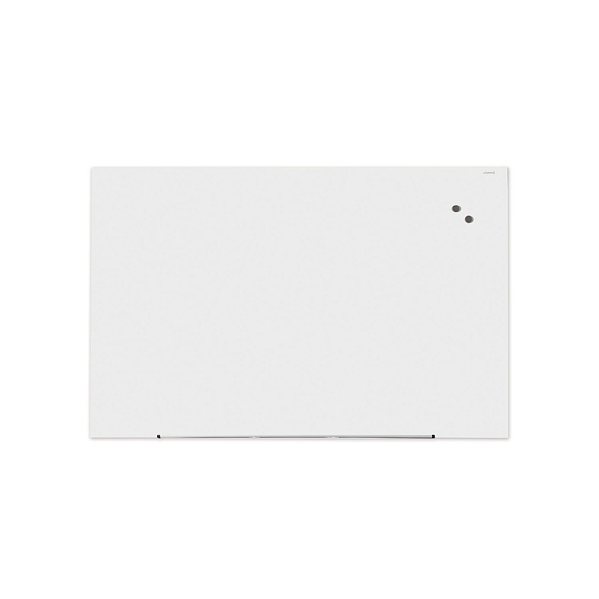Universal Frameless Magnetic Glass Marker Board, 72" x 48", White (UNV43204)