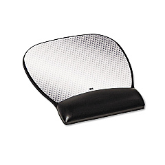 3M Antimicrobial Gel Large Mouse Pad with Wrist Rest, 9.25 x 8.75, Black (MW310LE)