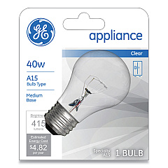 GE Incandescent A15 Light Bulb, 40 W, Clear (15206)
