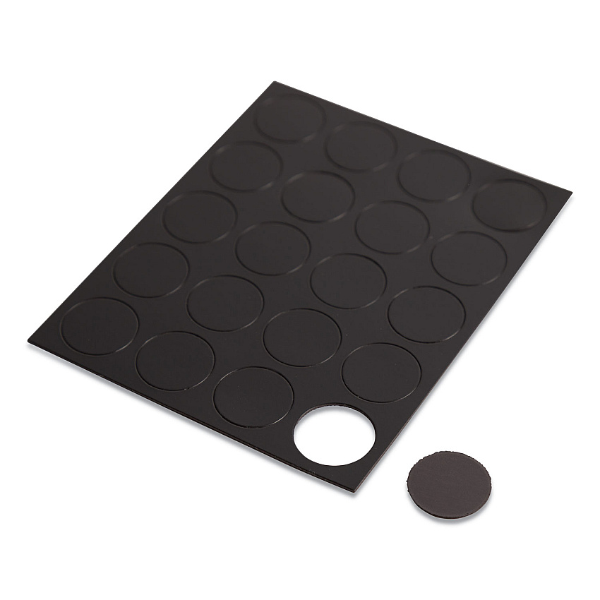 U Brands Heavy-Duty Board Magnets, Circles, Black, 0.75", 20/Pack (FM1605)