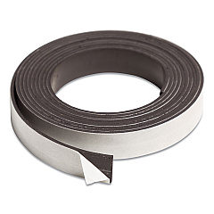 U Brands Magnetic Adhesive Tape Roll, 0.5" x 7 ft, Black, 1/Roll (FM2319)
