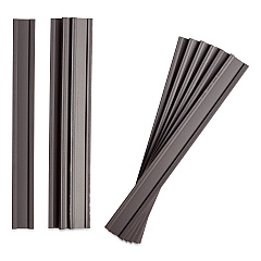 U Brands Magnetic Card Holders, 6 x 0.5, Black, 10/Pack (FM2631)