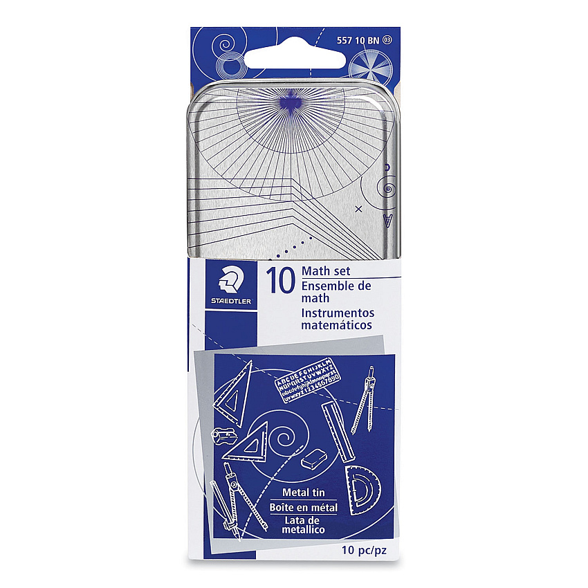 Staedtler Xcellence Mathematical Instrument Set, Plastic, Clear/Blue (55710BN)