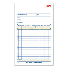Adams Three-Part Sales Book,Three-Part Carbonless, 4.19 x 7.19, 1/Page, 50 Forms/Pad, 10 Pads/Carton (TC470510)