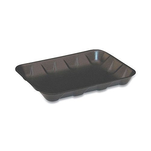 Pactiv Evergreen Supermarket Tray, #4D, 9.58 x 7.08 x 1.25,  Black, 400/Carton (51P904D)