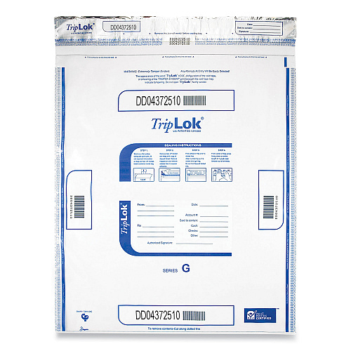 TripLOK Deposit Bag, Plastic, 19 x 23, Clear, 250/Carton (585056)