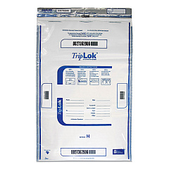 TripLOK Deposit Bag, Plastic, 4 mil, 20 x 28, Clear, 50/Pack (585059)