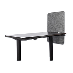 Lumeah Desk Modesty Adjustable Height Desk Screen Cubicle Divider and Privacy Partition, 23.5 x 1 x 36, Polyester, Gray (LUDM24361G)