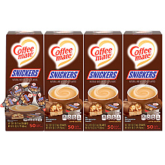 Coffee mate Liquid Coffee Creamer, Snickers, 0.38 oz Mini Cups, 200 Cups/Carton (61425CT)