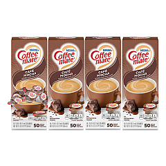 Coffee mate Liquid Coffee Creamer, Cafe Mocha, 0.38 oz Mini Cups, 50/Box, 4 Boxes/Carton, 200 Total/Carton (35115CT)