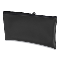 CONTROLTEK Fabric Deposit Bag, Vinyl, 6 x 11 x 1, Black (530976)