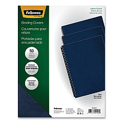Fellowes Executive Leather-Like Presentation Cover, Navy, 11.25 x 8.75, Unpunched, 50/Pack (52145)