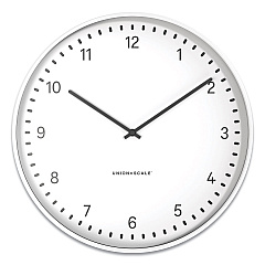 Union & Scale Essentials Contemporary Round Wall Clock, 15" Overall Diameter, White Case, 1 AA (sold separately) (24411459)